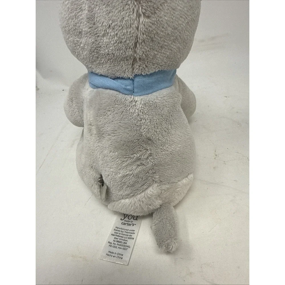 CARTER'S Just One You Dog Gray White PUPPY Wind Up Musical 8